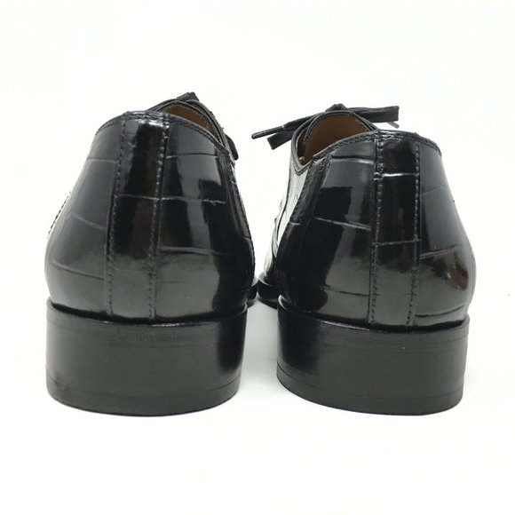 Zelli Oxfords Shoes Size 10.5 Black Full Crocodile main image 6